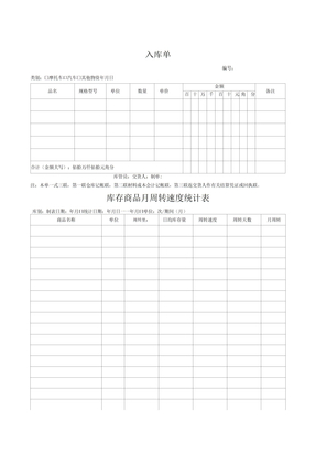 仓库管理表格知识分享