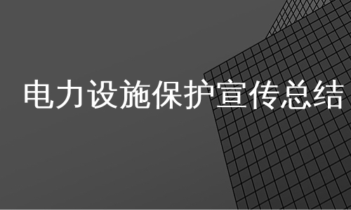 电力设施保护宣传总结