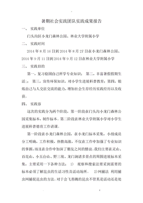 社会实践总结报告范文