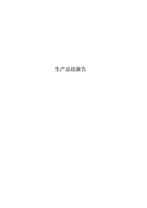 生产总结报告