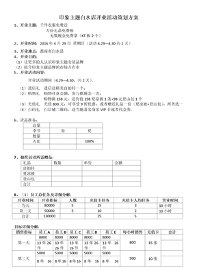 服装店开业策划方案