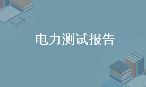 电力测试报告