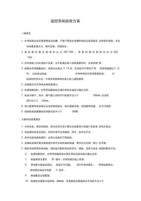 监控系统验收方案