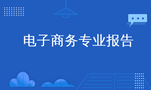 电子商务专业报告