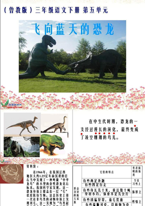 鲁教版语文三年级下册飞向蓝天的恐龙(5)
