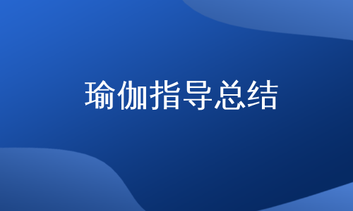 瑜伽指导总结