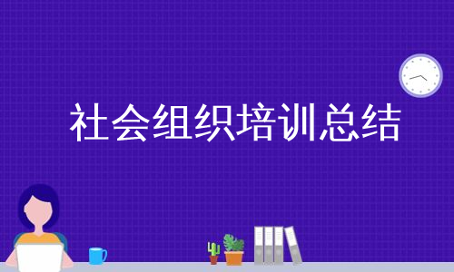社会组织培训总结