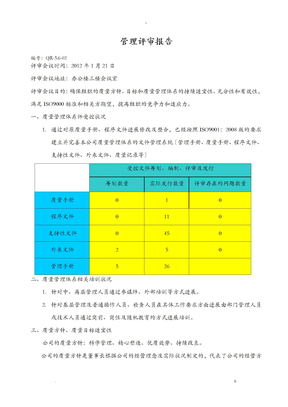 管理评审报告