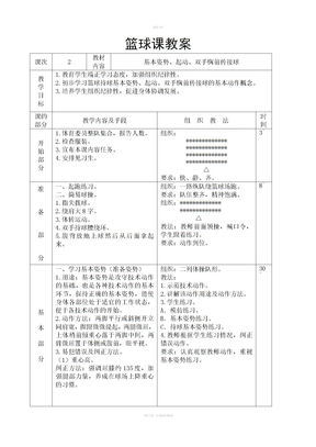 高中篮球教学教案