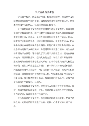 安全自检自查报告