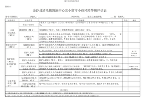留守儿童风险评估表
