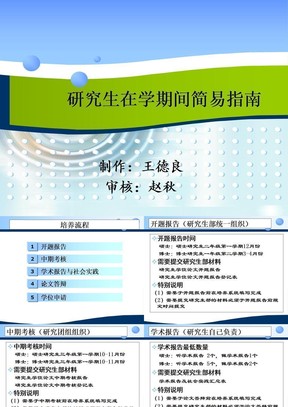 研究生在学期间简易指南