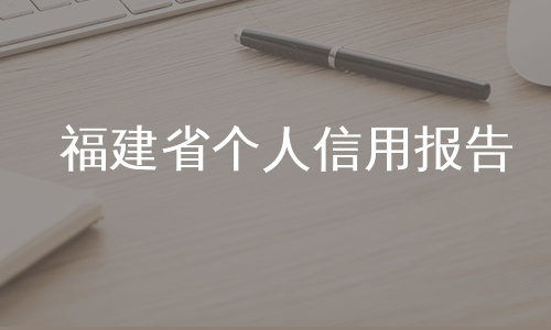 福建省个人信用报告