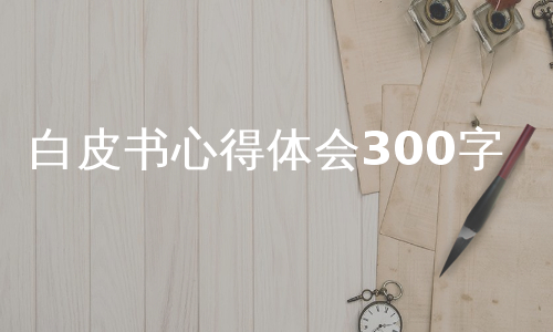 白皮书心得体会300字