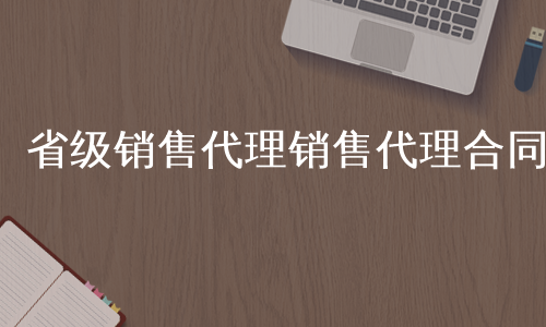 省级销售代理销售代理合同