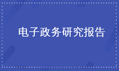 电子政务研究报告