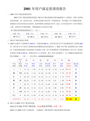 用户满意度调查报告