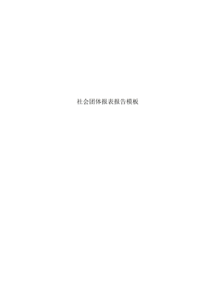 社会团体报表分析报告模板