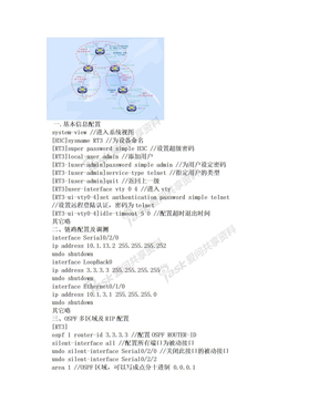 H3C路由器OSPF命令