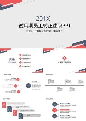 试用期员工转正述职 ppt课件