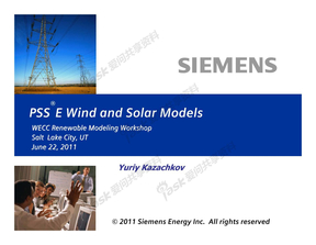 PTI - Kazachkov - PSSE Wind Solar Models_June22-2011