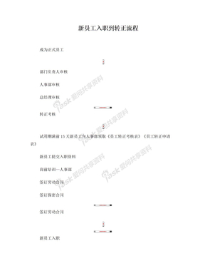 新员工入职到转正流程