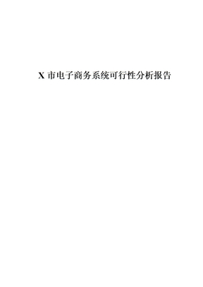 电子商务系统可行性分析报告