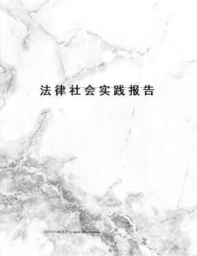 法律社会实践报告