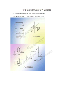 管道工程识图与施工工艺复习资料