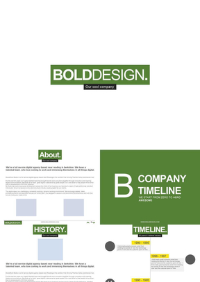 扁平化欧美商务ppt模板之BoldDesign_2010_GREEN - Recreate