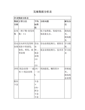 发廊数据分析表