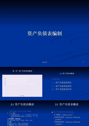 资产负债表编制