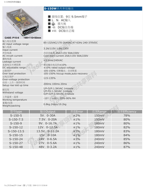 明纬24V电源规格