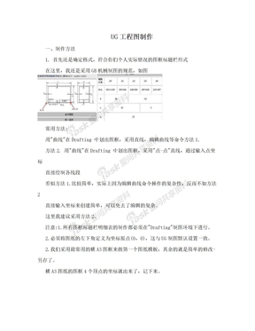 UG工程图制作