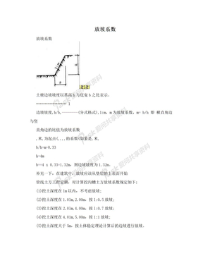 放坡系数