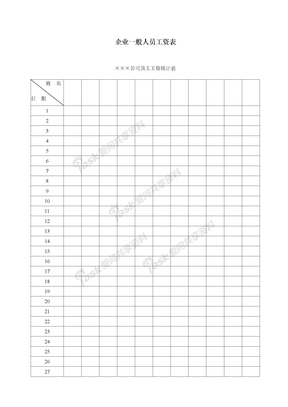 word118企业一般人员工资表