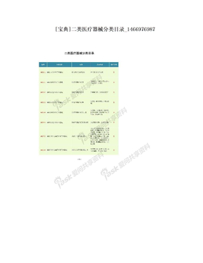 [宝典]二类医疗器械分类目录_1466976987