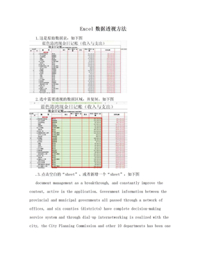 Excel数据透视方法