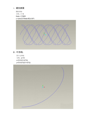常用曲线函数图例