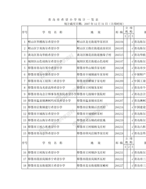 02青岛市希望小学统计一览表