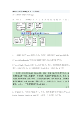 Mathtype插入公式编号