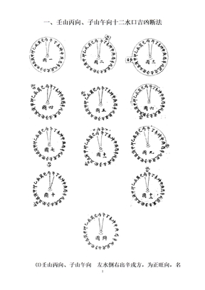十二水口吉凶断法