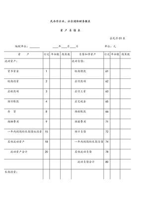 社会团体财务报表