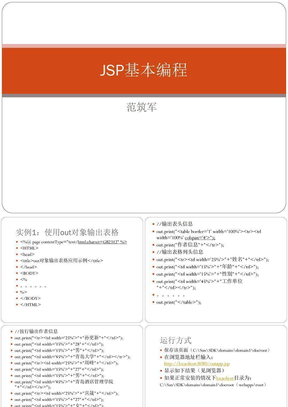 JSP基本编程