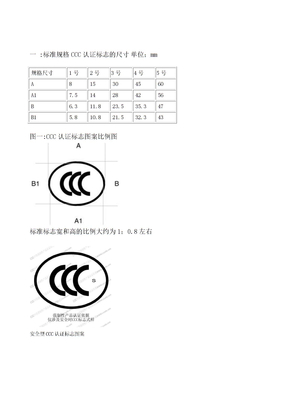 ccc标志标准印刷尺寸