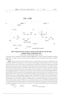 四君子汤对脾虚大鼠腮腺唾液淀粉酶分泌障碍及VIP_cAMP信号通路的影响