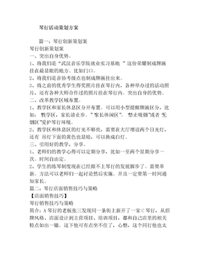 琴行活动策划方案(2)