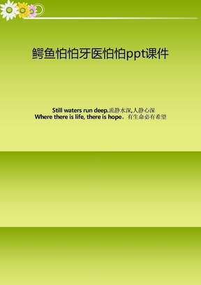 鳄鱼怕怕牙医怕怕ppt课件培训资料