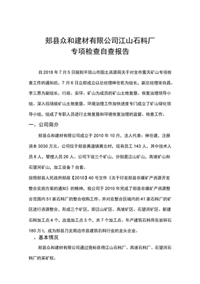 专项检查报告