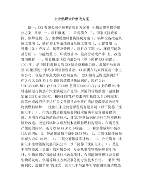 企业燃煤锅炉整改方案(共11页)